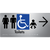 Unisex Accessible Toilets & Baby Change with Large Directional Arrow