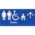 Unisex Accessible Toilets & Baby Change with Large Directional Arrow