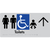 Unisex Accessible Toilets & Baby Change with Large Directional Arrow