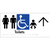 Unisex Accessible Toilets & Baby Change with Large Directional Arrow