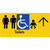 Unisex Accessible Toilets & Baby Change with Large Directional Arrow
