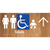 Unisex Accessible Toilets & Baby Change with Large Directional Arrow