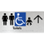 Unisex Accessible Toilets & Baby Change with Large Directional Arrow