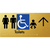 Unisex Accessible Toilets & Baby Change with Large Directional Arrow