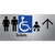 Unisex Accessible Toilets & Baby Change with Large Directional Arrow