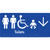 Unisex Accessible Toilets & Baby Change with Large Directional Arrow