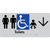Unisex Accessible Toilets & Baby Change with Large Directional Arrow