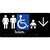 Unisex Accessible Toilets & Baby Change with Large Directional Arrow