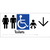Unisex Accessible Toilets & Baby Change with Large Directional Arrow