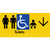 Unisex Accessible Toilets & Baby Change with Large Directional Arrow