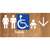 Unisex Accessible Toilets & Baby Change with Large Directional Arrow