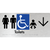 Unisex Accessible Toilets & Baby Change with Large Directional Arrow