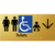 Unisex Accessible Toilets & Baby Change with Large Directional Arrow