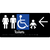Unisex Accessible Toilets & Baby Change with Large Directional Arrow