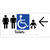 Unisex Accessible Toilets & Baby Change with Large Directional Arrow