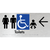 Unisex Accessible Toilets & Baby Change with Large Directional Arrow