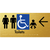 Unisex Accessible Toilets & Baby Change with Large Directional Arrow