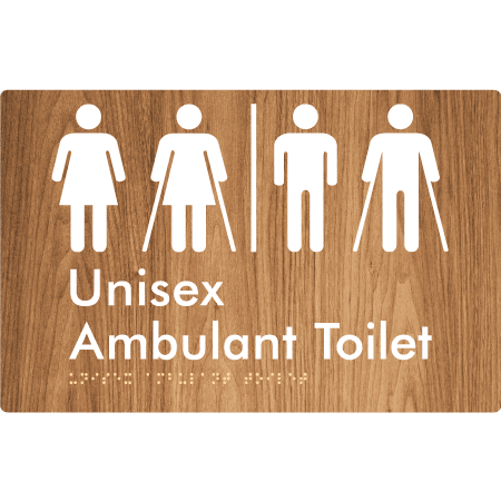 Braille Sign Unisex Ambulant Toilet with Airlock - Braille Tactile Signs Aust. - BTS397-AL-wdg - Custom Signs - Fast Shipping - High Quality - Australian Made &amp; Owned