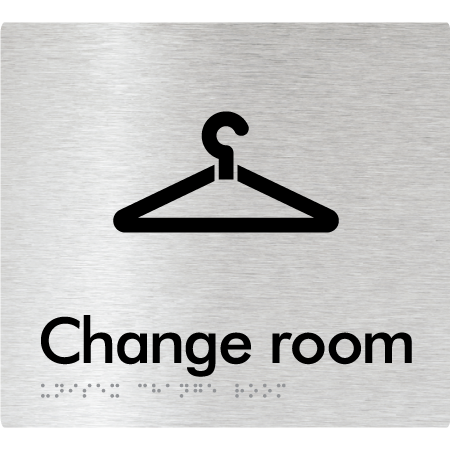 Braille Sign Unisex Change Room - Braille Tactile Signs Aust. - BTS144-aliB - Custom Signs - Fast Shipping - High Quality - Australian Made &amp; Owned