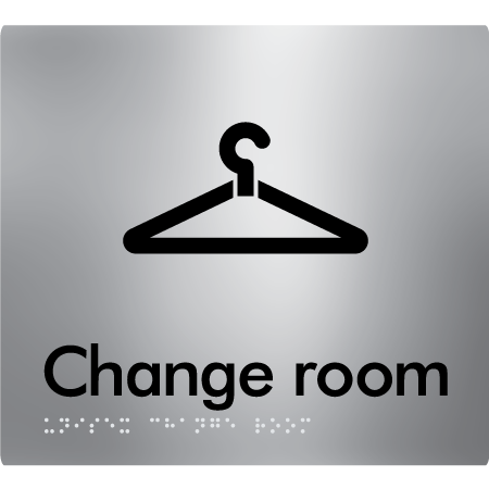 Braille Sign Unisex Change Room - Braille Tactile Signs Aust. - BTS144-aliS - Custom Signs - Fast Shipping - High Quality - Australian Made &amp; Owned