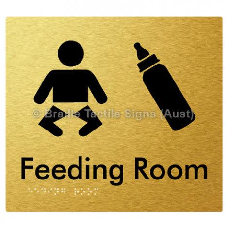 Braille Sign Feeding Room - Braille Tactile Signs (Aust) - BTS109-aliG - Fully Custom Signs - Fast Shipping - High Quality - Australian Made &amp; Owned