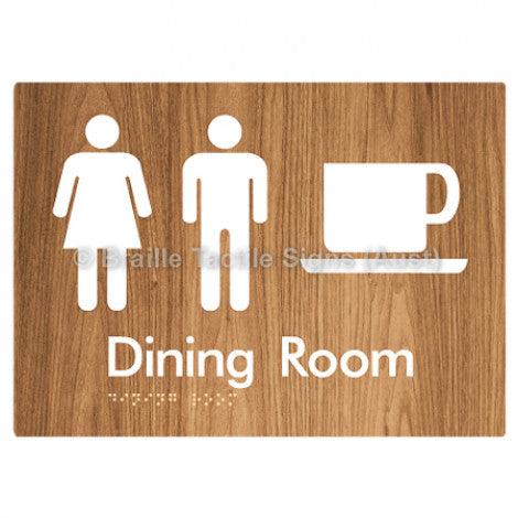 Braille Sign Dining Room - Braille Tactile Signs (Aust) - BTS115-wdg - Fully Custom Signs - Fast Shipping - High Quality - Australian Made &amp; Owned