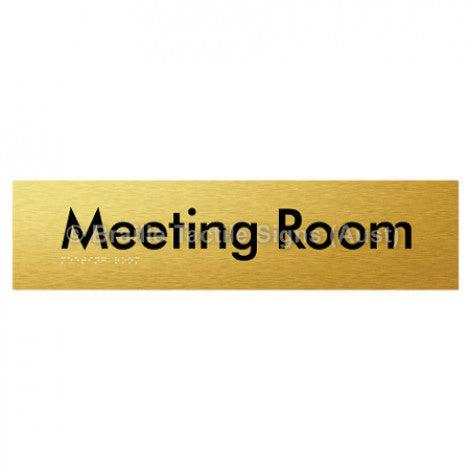 Braille Sign Meeting Room - Braille Tactile Signs (Aust) - BTS120-aliG - Fully Custom Signs - Fast Shipping - High Quality - Australian Made &amp; Owned