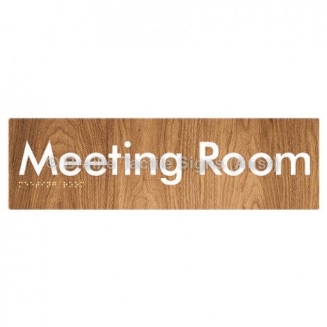 Braille Sign Meeting Room - Braille Tactile Signs (Aust) - BTS120-wdg - Fully Custom Signs - Fast Shipping - High Quality - Australian Made &amp; Owned