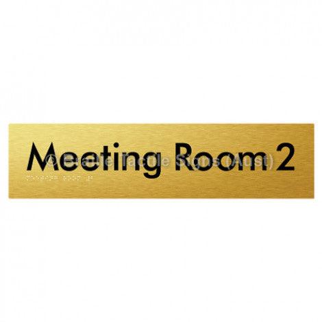 Braille Sign Meeting Room 2 - Braille Tactile Signs (Aust) - BTS120-02-aliG - Fully Custom Signs - Fast Shipping - High Quality - Australian Made &amp; Owned