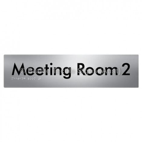 Braille Sign Meeting Room 2 - Braille Tactile Signs (Aust) - BTS120-02-aliS - Fully Custom Signs - Fast Shipping - High Quality - Australian Made &amp; Owned