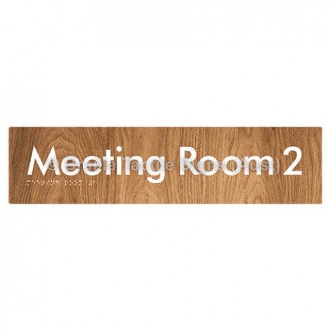 Braille Sign Meeting Room 2 - Braille Tactile Signs (Aust) - BTS120-02-wdg - Fully Custom Signs - Fast Shipping - High Quality - Australian Made &amp; Owned