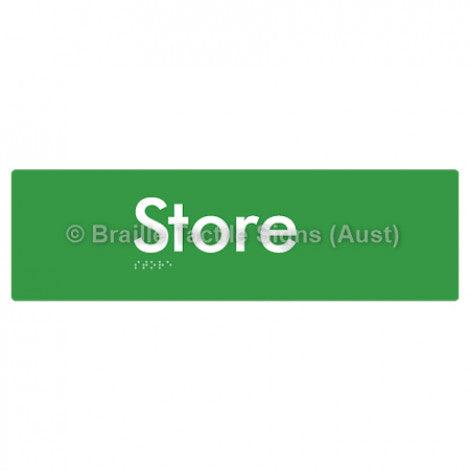 Braille Sign Store - Braille Tactile Signs (Aust) - BTS123-grn - Fully Custom Signs - Fast Shipping - High Quality - Australian Made &amp; Owned