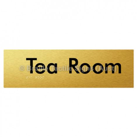 Braille Sign Tea Room - Braille Tactile Signs (Aust) - BTS125-aliG - Fully Custom Signs - Fast Shipping - High Quality - Australian Made &amp; Owned