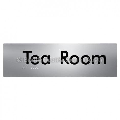 Braille Sign Tea Room - Braille Tactile Signs (Aust) - BTS125-aliS - Fully Custom Signs - Fast Shipping - High Quality - Australian Made &amp; Owned