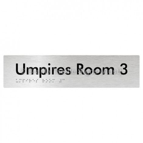 Braille Sign Umpires Room 3 - Braille Tactile Signs (Aust) - BTS129-03-aliB - Fully Custom Signs - Fast Shipping - High Quality - Australian Made &amp; Owned
