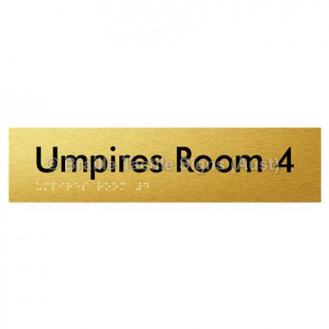 Braille Sign Umpires Room 4 - Braille Tactile Signs (Aust) - BTS129-04-aliG - Fully Custom Signs - Fast Shipping - High Quality - Australian Made &amp; Owned
