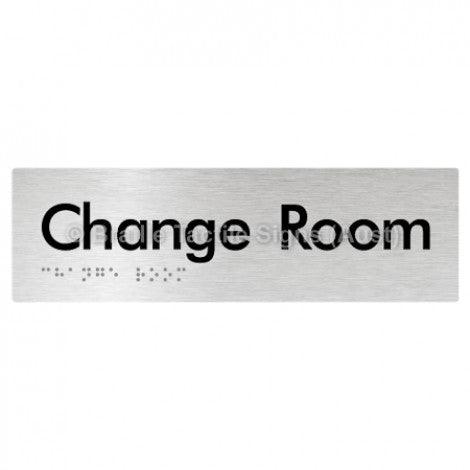 Braille Sign Change Room - Braille Tactile Signs (Aust) - BTS134-aliB - Fully Custom Signs - Fast Shipping - High Quality - Australian Made &amp; Owned