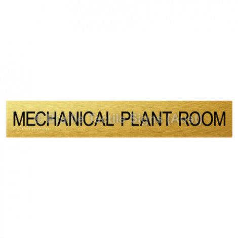 Braille Sign MECHANICAL PLANT ROOM - Braille Tactile Signs (Aust) - BTS135-aliG - Fully Custom Signs - Fast Shipping - High Quality - Australian Made &amp; Owned