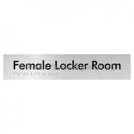 Braille Sign Female Locker Room - Braille Tactile Signs (Aust) - BTS147-aliB - Fully Custom Signs - Fast Shipping - High Quality - Australian Made &amp; Owned