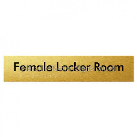 Braille Sign Female Locker Room - Braille Tactile Signs (Aust) - BTS147-aliG - Fully Custom Signs - Fast Shipping - High Quality - Australian Made &amp; Owned