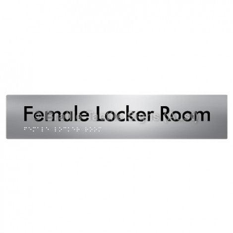 Braille Sign Female Locker Room - Braille Tactile Signs (Aust) - BTS147-aliS - Fully Custom Signs - Fast Shipping - High Quality - Australian Made &amp; Owned