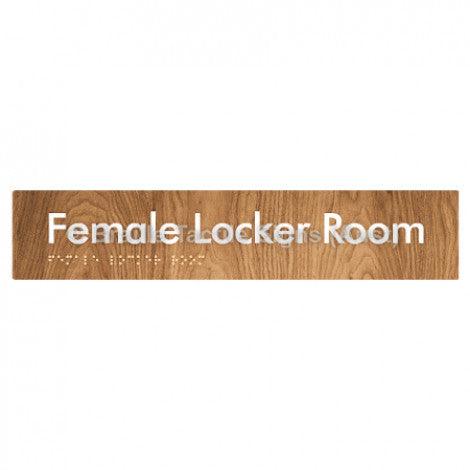 Braille Sign Female Locker Room - Braille Tactile Signs (Aust) - BTS147-wdg - Fully Custom Signs - Fast Shipping - High Quality - Australian Made &amp; Owned