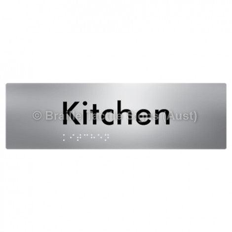 Braille Sign Kitchen - Braille Tactile Signs (Aust) - BTS155-blu - Fully Custom Signs - Fast Shipping - High Quality - Australian Made &amp; Owned