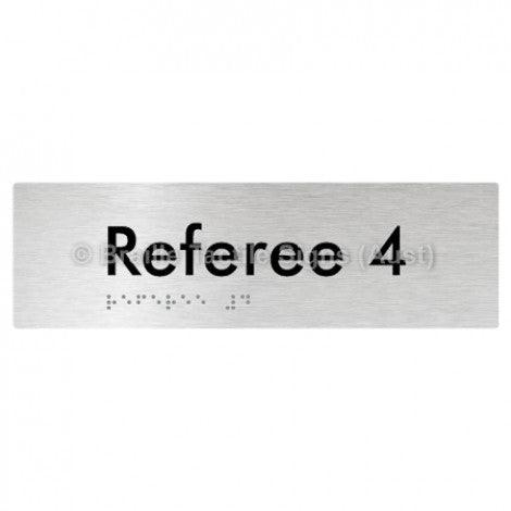 Braille Sign Referee 4 - Braille Tactile Signs (Aust) - BTS156-04-aliB - Fully Custom Signs - Fast Shipping - High Quality - Australian Made &amp; Owned