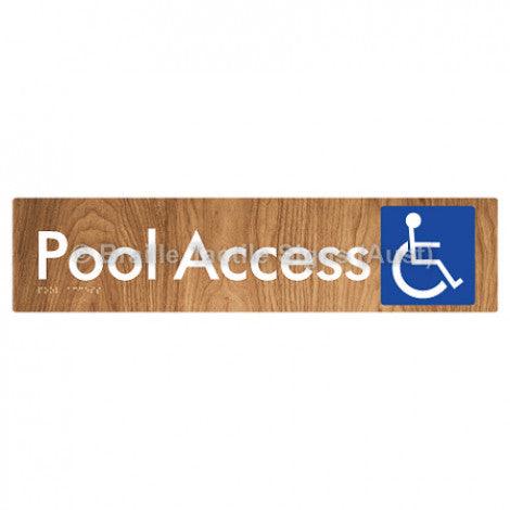 Braille Sign Pool Access - Braille Tactile Signs (Aust) - BTS170-wdg - Fully Custom Signs - Fast Shipping - High Quality - Australian Made &amp; Owned