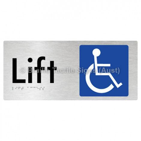 Braille Sign Lift Access - Braille Tactile Signs (Aust) - BTS174-aliB - Fully Custom Signs - Fast Shipping - High Quality - Australian Made &amp; Owned