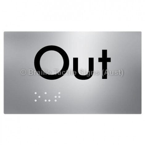 Braille Sign Out - Braille Tactile Signs (Aust) - BTS17-aliS - Fully Custom Signs - Fast Shipping - High Quality - Australian Made &amp; Owned