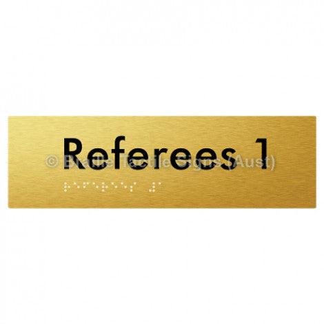 Braille Sign Referees 1 - Braille Tactile Signs (Aust) - BTS185-01-aliG - Fully Custom Signs - Fast Shipping - High Quality - Australian Made &amp; Owned