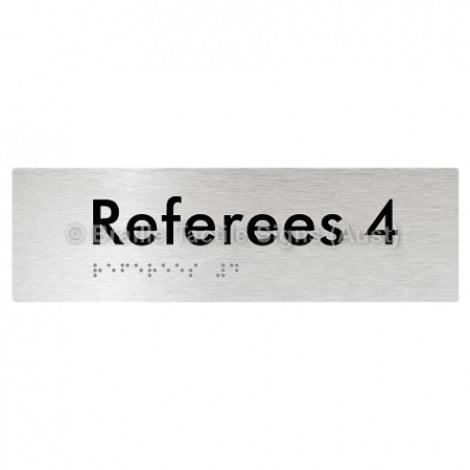 Braille Sign Referees 4 - Braille Tactile Signs (Aust) - BTS185-04-aliB - Fully Custom Signs - Fast Shipping - High Quality - Australian Made &amp; Owned