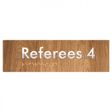 Braille Sign Referees 4 - Braille Tactile Signs (Aust) - BTS185-04-wdg - Fully Custom Signs - Fast Shipping - High Quality - Australian Made &amp; Owned